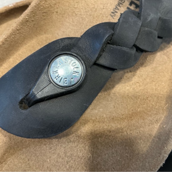 Birkenstock Gizeh braided black oiled leather sandals women’s 40/9 - Picture 12 of 14